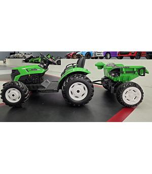 Tractor infantil 24 voltios con remolque, mando RC  - INDA1217-KI4-c4k306