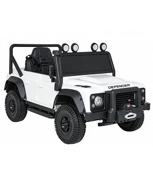 Land Rover Defender 24v, 1 plaza, mando RC, blanco - INDA1187-RA-QLS-8605