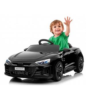 AUDI E-TRON GT 12V, 2 MOTORES, NEGRO, RC, RUEDAS PLASTICO, ASIENTO PLASTICO INDA719-AT