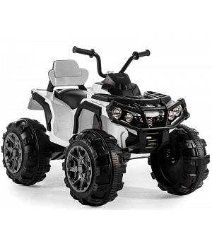 Quad 12v BLANCO, mando a distancia 2.4ghz, asiento Piel, ruedas de plástico -  INDA973-LI-906D
