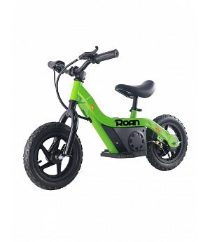 Bici eléctrica 12" de iniciación de 3 a 7 años,minibike de 24V sin pedales y 100W de potencia POLO12GREEN,
