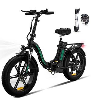 Bicicleta eléctrica plegable  Koolux-BK6S 250W 48KV para adulto, negra -  RO-5523__NEG