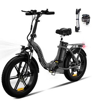 Bicicleta eléctrica plegable  Koolux-BK6S 250W 48KV para adulto, gris -  RO-5523__GML
