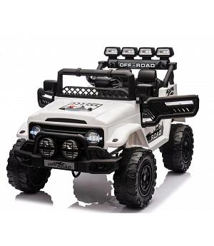 Coche infantil CLIMBER 12V, blanco, a batería, 4 motores, 1-3 AÑOS, RC  INDA900-RA-JJ2122
