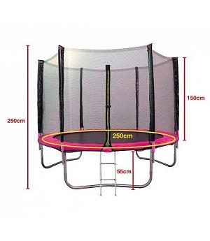 CAMA ELÁSTICA CON RED, DIÁMETRO 250CMS, PINK - AT250PINK
