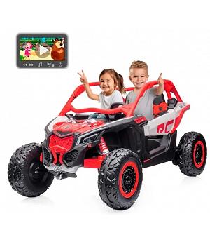 BUGGY CAN-AM 24V, 2 MOTORES, MP4, ROJO, 2 PLAZAS, RC - INDA710-AT