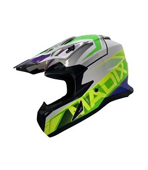 VENTA Casco de motocross Madix AMX25 adulto, talla 56. verde -  INDA-5548_T56_VER