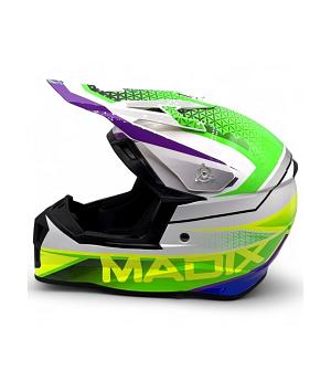 Casco niño motocross enduro-madix KID25, TALLA 5152, VERDE - INDA1050-RO-5547_Y52_VER