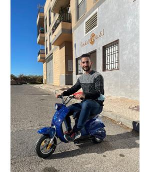 VESPA STYLE ELÉCTRICA 36V Y 500W, para niños +6 AÑOS- MT-026E/AZUL