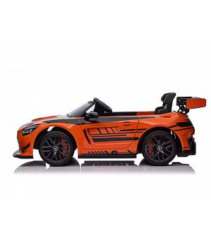 Mercedes-Benz GT3 AMG 12V neumáticos goma, asiento cuero, RC, NARANJA - INDA1003-AC-BBH033