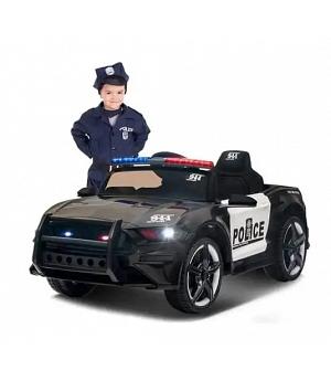 Coche eléctrico policia 12v, para niños 1-4 años, RC, Asiento plástico, ruedas plástico -  INDA671-AT