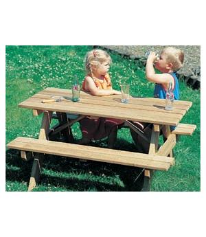 MESA MERENDERO PICNIC INFANTIL Y BANCOS DE MADERA PARA JARDÍN -vg-dfr5