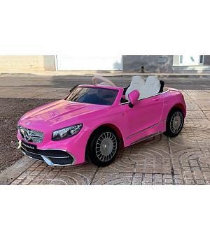 VENTA COCHE INFANTIL MERCEDES MAYBACH 12V, ROSA-PINK, MANDO RC -  INDA323-c4k0093