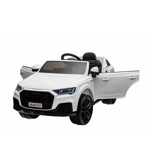 Coche eléctrico para niños Audi Q7 blanco, asiento y ruedas plastico, rc,  INDA977-BN-Q7WT