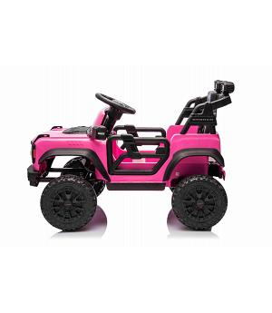 Coche eléctrico 12v Ford Bronco, 1 plaza, rosa, batería litio, RC, Asiento y ruedas plástico INDA1127-BN