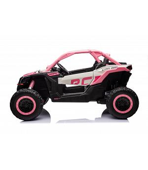 COCHE BUGGY 24V CAN-AM MARVERICK UTV, 4X200W, ROSA -  INDA801-KIDS