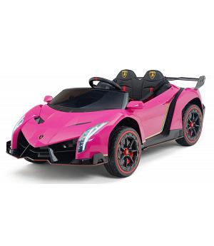 Lamborghini Veneno 12V, 2 plazas, ROSA, 4 motores, rc,  INDA1170-KID