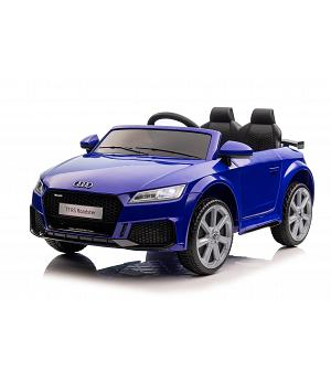 Coche Audi TTRS 12V AZUL, asiento plástico, ruedas plástico, 1-4 años, 1 plaza, RC  INDA795-KIDS