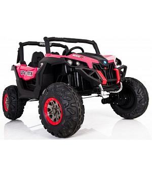 BUGGY ELÉCTRICO 12V PARA NIÑOS, 2 PLAZAS, 4 MOTORES, ROSA - INDA778-XMX-603