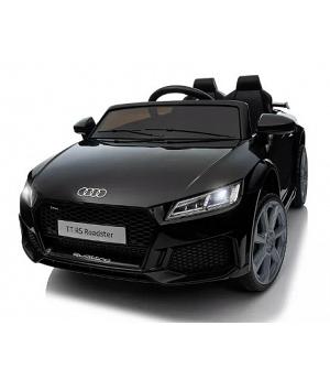 Coche Audi TTRS 12V negro, asiento plástico, ruedas plástico, 1-4 años, 1 plaza, RC  INDA793-KIDS