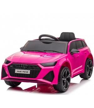 AUDI RS6 ROSA 12V, ASIENTO Y RUEDAS DE PLÁSTICO, RC, 1-4 AÑOS  INDA881-RS6-KIDS