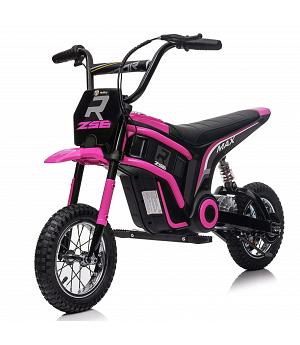 MINIMOTO CROSS ELÉCTRICA 24 VOLTIOS, MOTOR 350 INFANTIL, ROSA   INDA1133-KID-c4k2328
