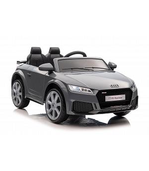 Coche Audi TTRS 12V gris, asiento plástico, ruedas plástico, 1-4 años, 1 plaza, RC  INDA794-KIDS