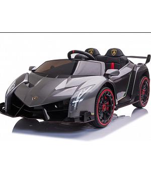Lamborghini Veneno 12V, 2 plazas Gris, 4 motores, rc,  INDA1169-KID