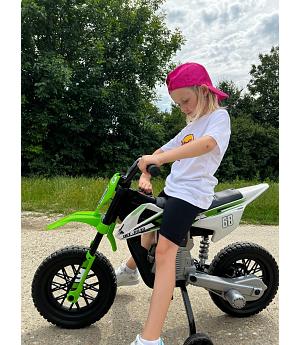 MOTO MOTOCROSS 12V PARA NIÑOS, 3 A 6 AÑOS, VERDE  INDA774-MOTOCROSSBN