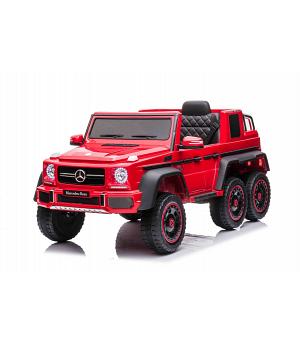 Coche eléctrico niños 12v G63 , 6 ruedas, RC, 1-5 años, ROJO, asiento plástico, ruedas plástico INDA691-BN