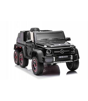 Coche eléctrico niños 12v G63 , 6 ruedas, RC, 1-5 años, negro, asiento plástico, ruedas plástico INDA692-BN