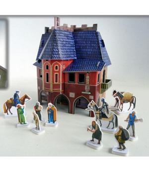 VENTA CLEVER PAPEL- MAQUETAS DE CARTÓN, REF 14216- \"EDIFICIO AYUNTAMIENTO\". INCLUYE PERSONAJES