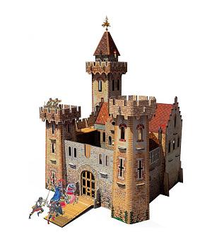 MAQUETA CARTÓN \"CASTILLO CABALLEROS MEDIEVALES\". CLEVER 14207