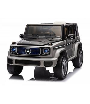 Mercedes EQG 12v, coche eléctrico niño, asiento cuero, ruedas goma, RC, GRIS  INDA1001-AC-JJ20880