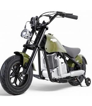 Mini Harley eléctrica infantil 24V, verde militar, NIÑOS +3 AÑOS - INDA1030-RO-5519