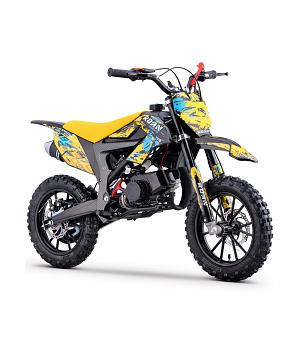 Mini moto cross para niño, de gasolina 49cc con 4.5 caballos, amarilla  INDA831-RO-2333__AMA