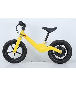 VENTA Bicicleta de equilibrio eléctrica I-NEOS para niños con batería de 24V, amarilla   INDA918-NEOS-AT