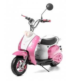 Mini Moto Vespa style eléctrica 36v ROSA, MOTOR DE 300W - INDA493-AT-VESPASTYLEPINK36V