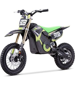 MINIMOTO DE CROSS ELÉCTRICA 36V 1100W RUEDAS  903-12"/10", +10 AÑOS, verde  INDA862--30910