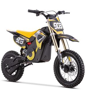 MINIMOTO DE CROSS ELÉCTRICA 36V 1100W RUEDAS  903-12"/10", +10 AÑOS, AMARILLO  INDA863-3091
