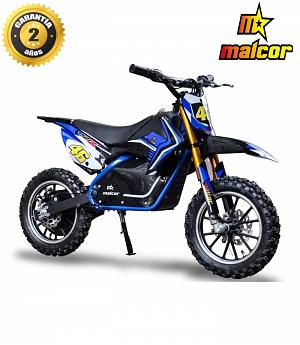 VENTA MINIMOTO MOTOCROSS ELECTRICA XZE 500W EN COLOR AZUL 36V CON 3 VELOCIDADES