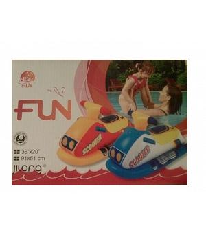 Moto hinchable para agua. Juguete infantil. ATA61474. COLOR AZUL Y BLANCA