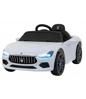 Coche eléctrico 12v para niños, Maserati Little Ghibli, blanco, rc, Full option, INDA361-RA-SL631B.BIA