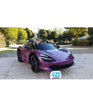Coche eléctrico infantil McLaren 720S 12v color violeta , SIN PANTALLA MP4, LE4340