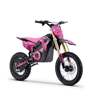 Pit bike INFANTIL eléctrica 1800W 903 14/12", rosa INDA1237-loroAN5716