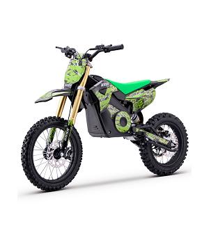 Pit bike INFANTIL eléctrica 1800W 903 14/12", VERDE INDA1238-loroAN5716