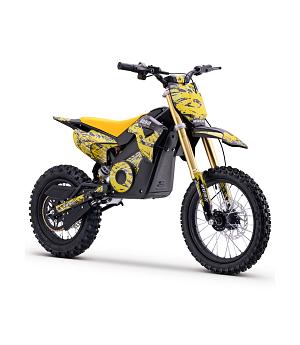 Pit bike INFANTIL eléctrica 1800W 903 14/12", AMARILLO INDA1239-loroAN5716
