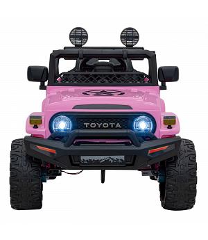 Coche eléctrico niños 12v, 1 plaza, TOYOTA CRUISER LITTLE, 4 motores, 1-3 años, rosa, INDA394-RA-JJ2099.CHAP