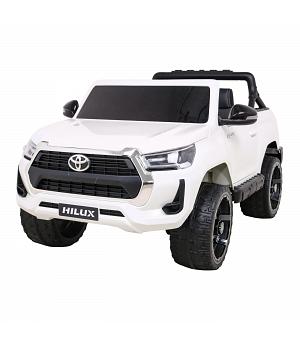 Coche Toyota Hilux batería niños, 2 plazas, 4X 12v, blanco + 4x4 + RC, INDA456-RA-HL860.BIA