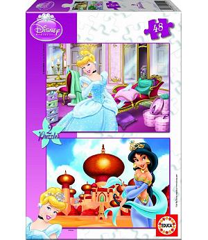 Puzzle Educa 15292, 2x48 Cenicienta, Jasmine